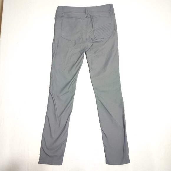 prAna pants women's size 4 grey colour Moto style straight leg skinny stretchy - Picture 3 of 14